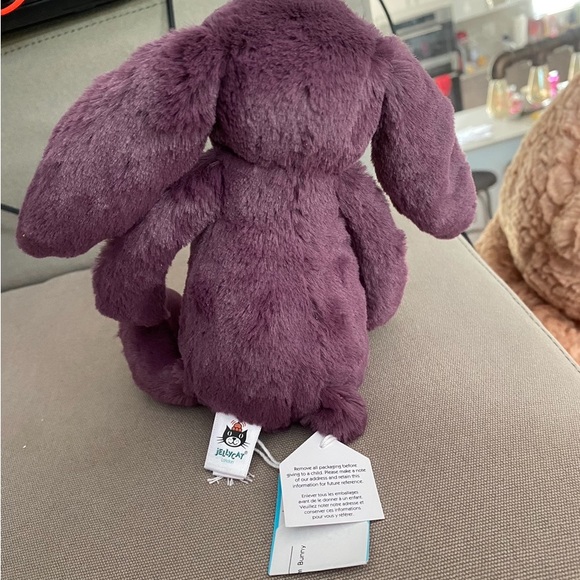 BNWT Jellycat Bashful Bunny small dark purple plum plush rabbit - Picture 3 of 5